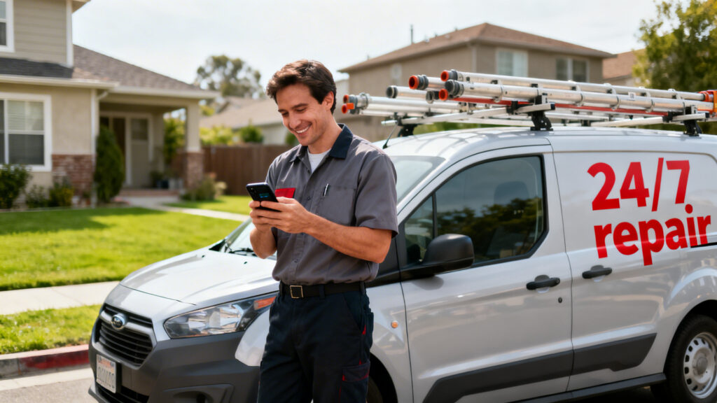 AeoFox AI marketing dashboard for HVAC, Plumbing, and Emergency Service contractors.